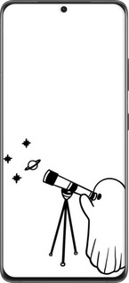 2D пластиковый чехол Привидение астроном для Samsung Galaxy S21 Ultra (5G) - 6444t-2116 изображение 