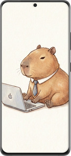 2D пластиковий чехол Funny Capybara CEO Working для Samsung Galaxy S21 Ultra (5G) - 6777t-2116 изображение 
