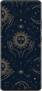 Силіконовий чехол Celestial Harmony: Sun & Moon Gold Mystic Pattern для Samsung Galaxy S21 Ultra (5G) - 6778u-2116 изображение 