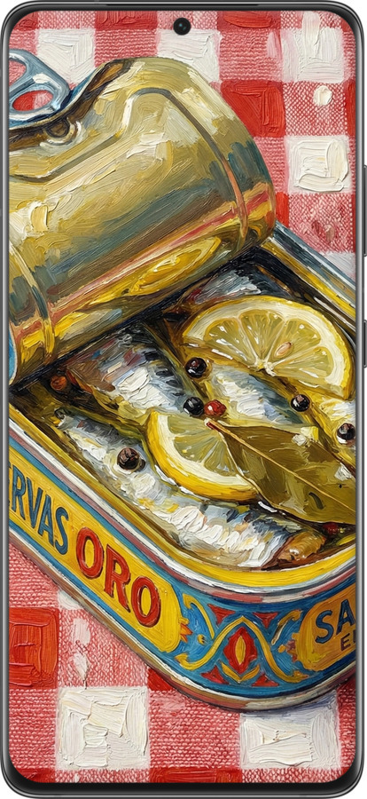 2D пластиковий чехол Vintage Sardine Tin Phone для Samsung Galaxy S21 Ultra (5G) - 6772t-2116 изображение 