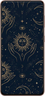 TPU чехол Celestial Harmony: Sun & Moon Gold Mystic Pattern для Samsung Galaxy S21 - 6778b-2114 изображение 