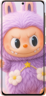 3D пластиковий матовий чехол Лабубу для Samsung Galaxy S21 - 6708m-2114 изображение 
