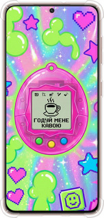 Силикон с усиленными углами чехол Y2K Aesthetic Retro Pet: Годуй мене кавою для Samsung Galaxy S21 - 6784sp-2114 изображение 