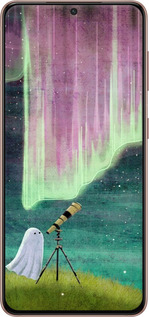 Силиконовый чехол Привидение и звезды для Samsung Galaxy S21 - 6443u-2114 изображение 