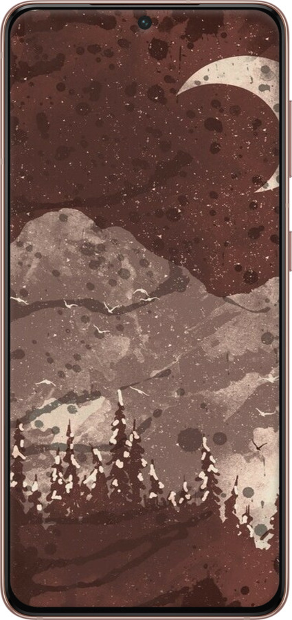 Силиконовый чехол С изображением лунного пейзажа в ночном лесу для Samsung Galaxy S21 - 6546u-2114 изображение 