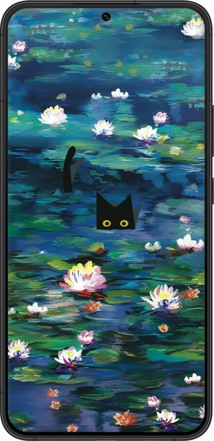 TPU чехол Чохол із зображенням водяних лілій Моне та кішок для Samsung Galaxy S22 Plus - 6399b-2495 изображение 