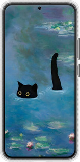 Чохол Bumper чехол Із зображенням кота та водяної лілії Monet для Samsung Galaxy S22 Plus - 6519pc-2495 изображение 