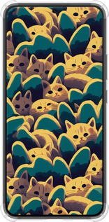 Силикон с усиленными углами чехол С изображением кошек для Samsung Galaxy S22 Plus - 6429sp-2495 изображение 