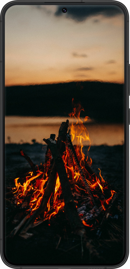 Силиконовый чехол Огонь для Samsung Galaxy S22 Plus - 6021u-2495 изображение 