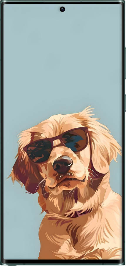 TPU чехол Пес в очках для Samsung Galaxy S22 Ultra - 6381b-2500 изображение 