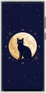 Чехол Bumper чехол Cute Cat Celestial/Witchy для Samsung Galaxy S22 Ultra - 6787pc-2500 изображение 