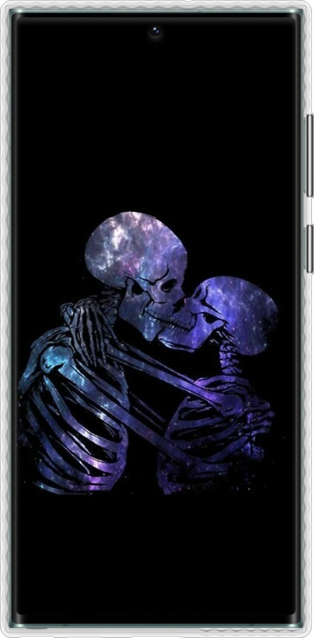 Чехол Bumper чехол С изображением скелета для Samsung Galaxy S22 Ultra - 6537pc-2500 изображение 