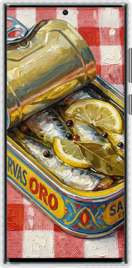 Чехол Bumper чехол Vintage Sardine Tin Phone для Samsung Galaxy S22 Ultra - 6772pc-2500 изображение 