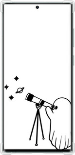 Силикон с усиленными углами чехол Привидение астроном для Samsung Galaxy S22 Ultra - 6444sp-2500 изображение 