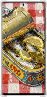 Силикон с усиленными углами чехол Vintage Sardine Tin Phone для Samsung Galaxy S22 Ultra - 6772sp-2500 изображение 