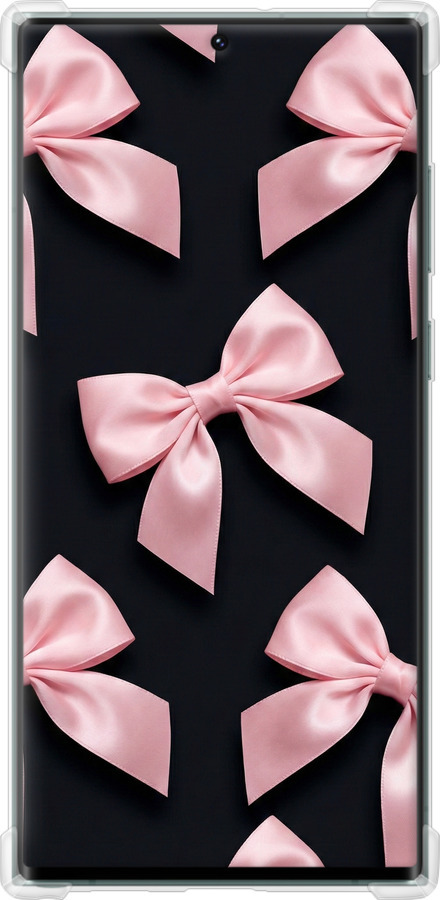 Силіконовий протиударний с посиленими кутами чехол Coquette Ribbons Dark Coquette для Samsung Galaxy S22 Ultra - 6767sp-2500 изображение 