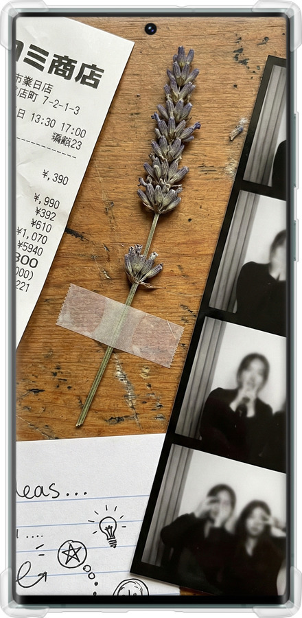 Силикон с усиленными углами чехол Aesthetic Scrapbook Collage для Samsung Galaxy S22 Ultra - 6773sp-2500 изображение 