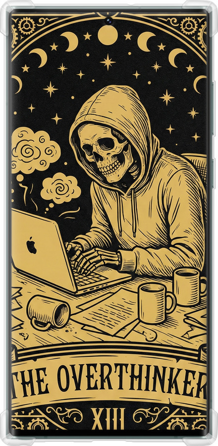 Силіконовий протиударний с посиленими кутами чехол The Overthinker для Samsung Galaxy S22 Ultra - 6774sp-2500 изображение 