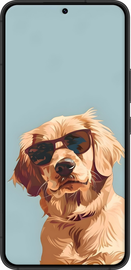TPU чехол Пес в очках для Samsung Galaxy S22 - 6381b-2494 изображение 