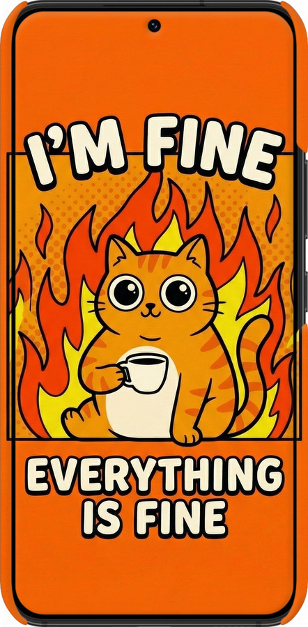 3D пластиковый матовый чехол Funny Cat для Samsung Galaxy S22 - 6786m-2494 изображение 