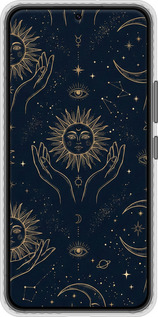 Чохол Bumper чехол Celestial Harmony: Sun & Moon Gold Mystic Pattern для Samsung Galaxy S22 - 6778pc-2494 изображение 