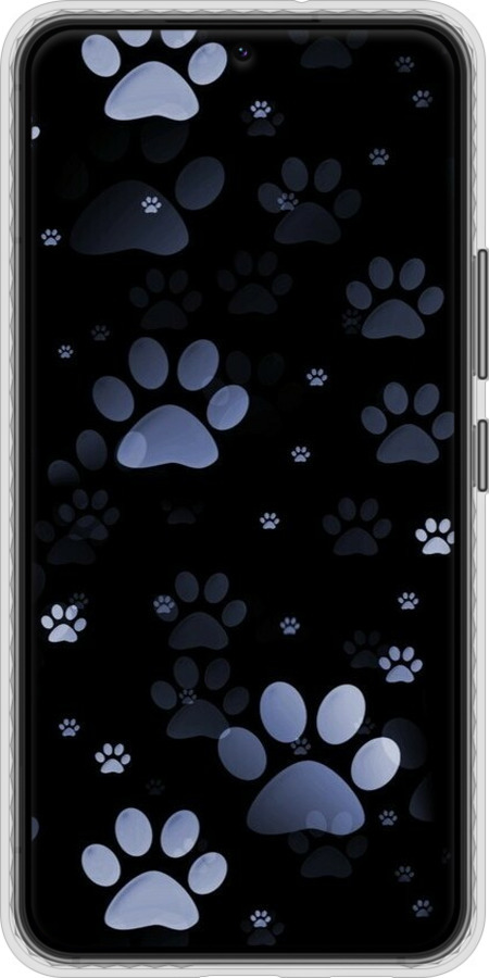 Чехол Bumper чехол С синими отпечатками лап для Samsung Galaxy S22 - 6441pc-2494 изображение 