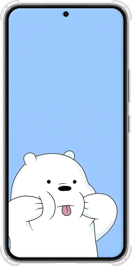 Силіконовий протиударний с посиленими кутами чехол Милий ведмедик для Samsung Galaxy S22 - 6357sp-2494 изображение 