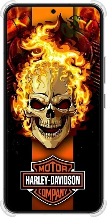 Силіконовий протиударний с посиленими кутами чехол Харлей девидсон для Samsung Galaxy S22 - 6370sp-2494 изображение 