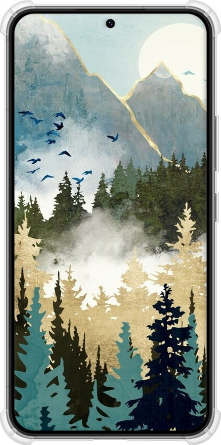 Силикон с усиленными углами чехол С изображением лесного пейзажа для Samsung Galaxy S22 - 6548sp-2494 изображение 