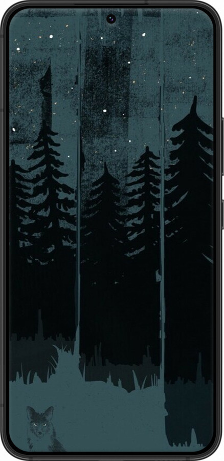 Силиконовый чехол Лиса и ночной лес для Samsung Galaxy S22 - 6481u-2494 изображение 