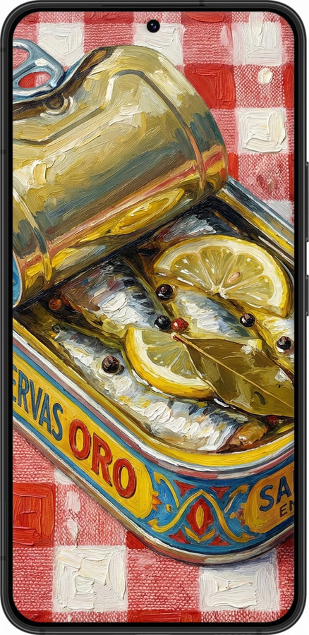 Силиконовый чехол Vintage Sardine Tin Phone для Samsung Galaxy S22 - 6772u-2494 изображение 