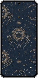 TPU чехол Celestial Harmony: Sun & Moon Gold Mystic Pattern для Samsung Galaxy S23 FE - 6778b-3136 изображение 