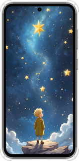Силикон с усиленными углами чехол Маленький принц для Samsung Galaxy S23 FE - 6326sp-3136 изображение 