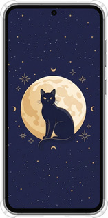 Силіконовий протиударний с посиленими кутами чехол Cute Cat Celestial/Witchy для Samsung Galaxy S23 FE - 6787sp-3136 изображение 