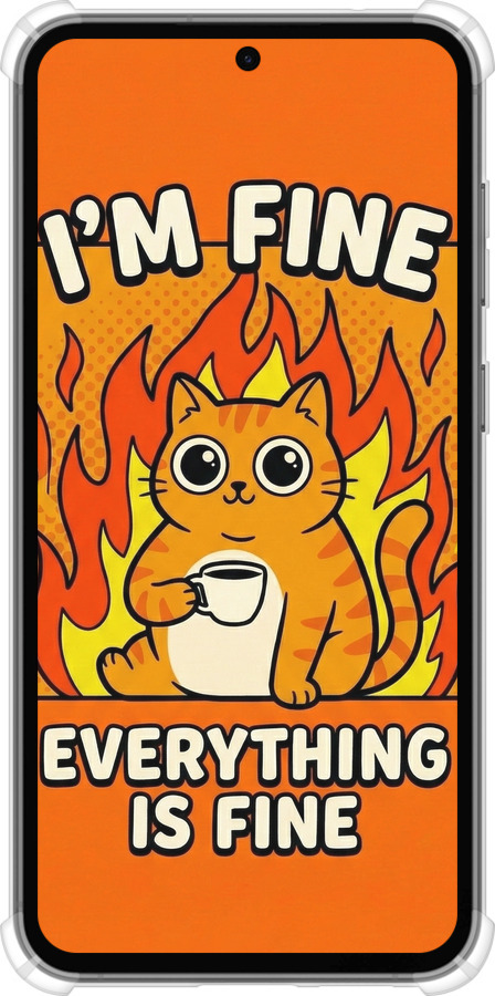 Силіконовий протиударний с посиленими кутами чехол Funny Cat для Samsung Galaxy S23 FE - 6786sp-3136 изображение 