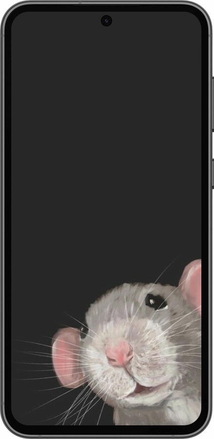 Силиконовый чехол The Peeking Rat для Samsung Galaxy S23 FE - 6442u-3136 изображение 