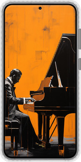 Чехол Bumper чехол Чехол для телефона Мужчина за Роялем для Samsung Galaxy S23 Plus - 5938pc-2905 изображение 