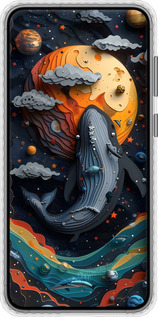 Чехол Bumper чехол Кит в космосе для Samsung Galaxy S23 Plus - 6328pc-2905 изображение 
