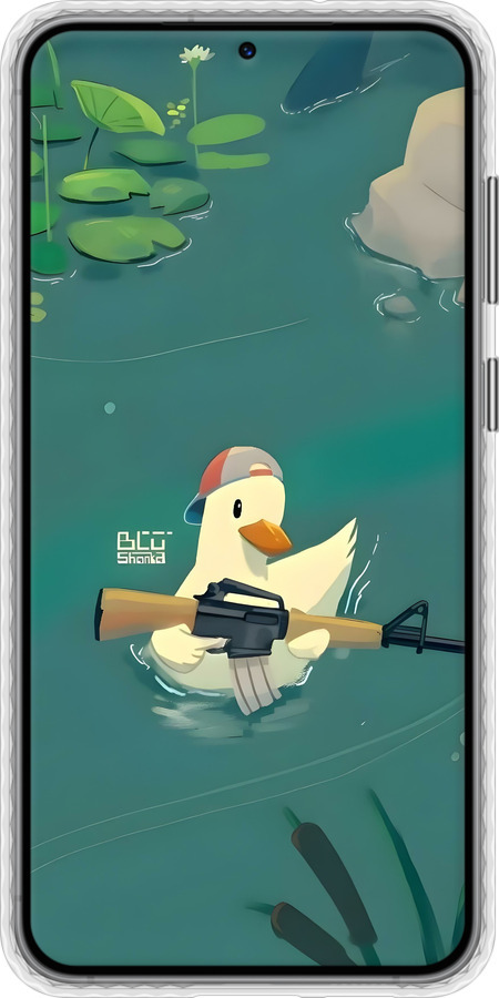 Чехол Bumper чехол Уточка с автоматом для Samsung Galaxy S23 Plus - 6356pc-2905 изображение 