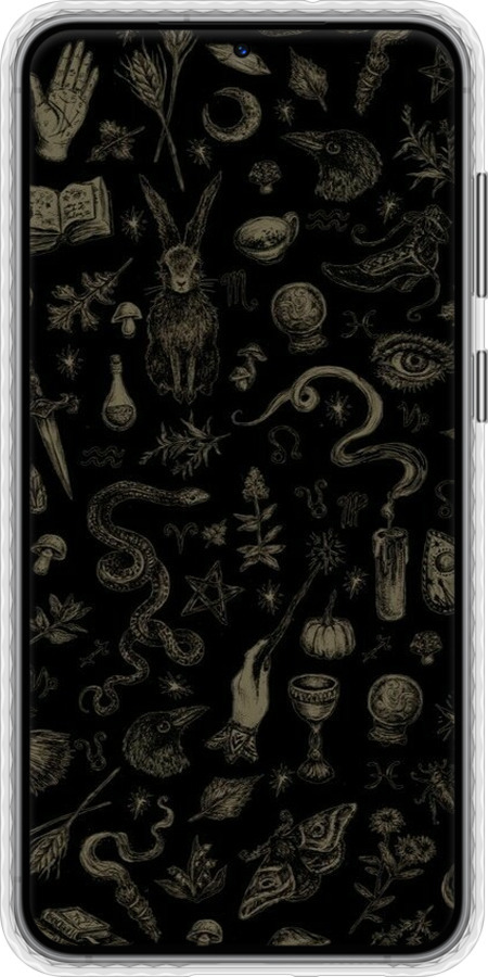 Чехол Bumper чехол Мистический коллаж с травами и магическими символами для Samsung Galaxy S23 Plus - 6428pc-2905 изображение 