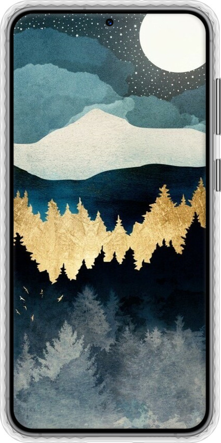 Чохол Bumper чехол Нічний краєвид з лісом та горами для Samsung Galaxy S23 Plus - 6493pc-2905 изображение 