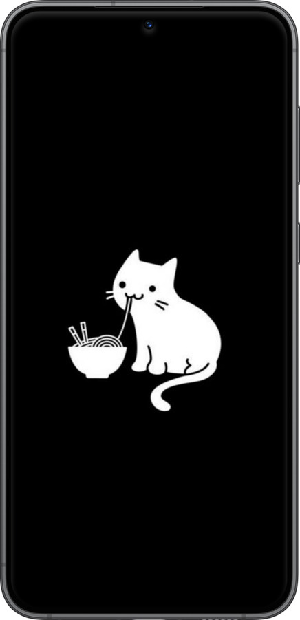 Силіконовий чехол Милий кіт на чорному фоні для Samsung Galaxy S23 Plus - 6528u-2905 изображение 