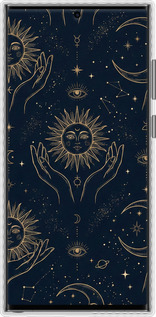 Чохол Bumper чехол Celestial Harmony: Sun & Moon Gold Mystic Pattern для Samsung Galaxy S23 Ultra - 6778pc-2906 изображение 
