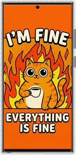 Чохол Bumper чехол Funny Cat для Samsung Galaxy S23 Ultra - 6786pc-2906 изображение 