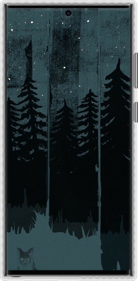 Чехол Bumper чехол Лиса и ночной лес для Samsung Galaxy S23 Ultra - 6481pc-2906 изображение 