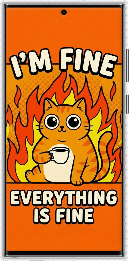 Чохол Bumper чехол Funny Cat для Samsung Galaxy S23 Ultra - 6786pc-2906 изображение 