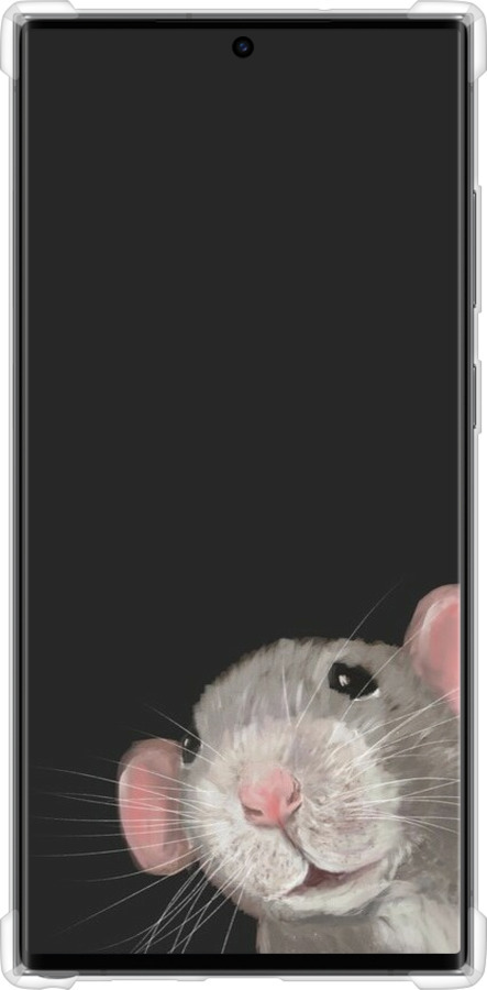 Силикон с усиленными углами чехол The Peeking Rat для Samsung Galaxy S23 Ultra - 6442sp-2906 изображение 