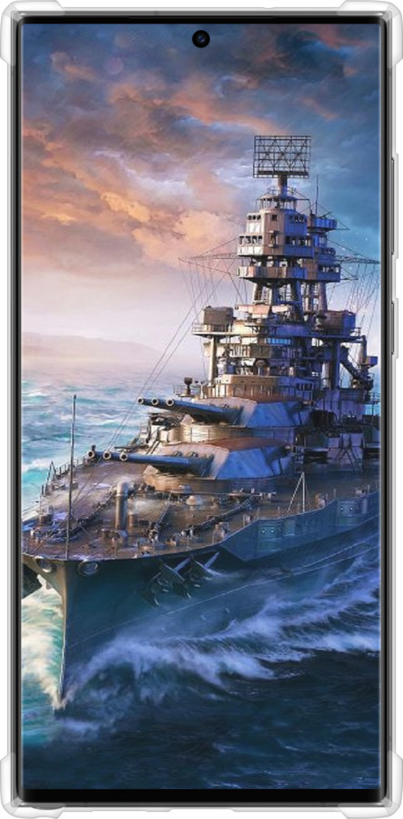 Силикон с усиленными углами чехол Военный корабль, world of tanks, wargaming для Samsung Galaxy S23 Ultra - 6461sp-2906 изображение 