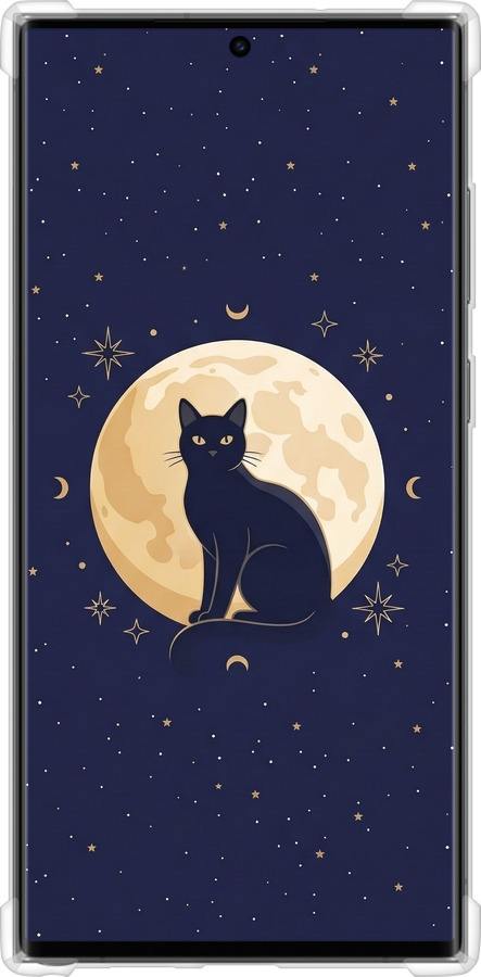 Силіконовий протиударний с посиленими кутами чехол Cute Cat Celestial/Witchy для Samsung Galaxy S23 Ultra - 6787sp-2906 изображение 