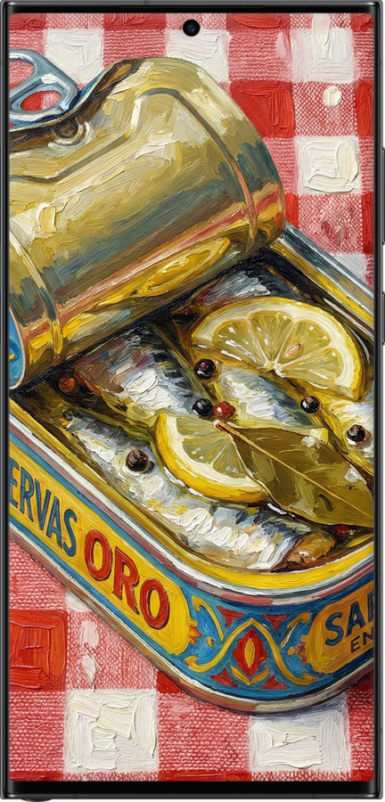 Силиконовый чехол Vintage Sardine Tin Phone для Samsung Galaxy S23 Ultra - 6772u-2906 изображение 